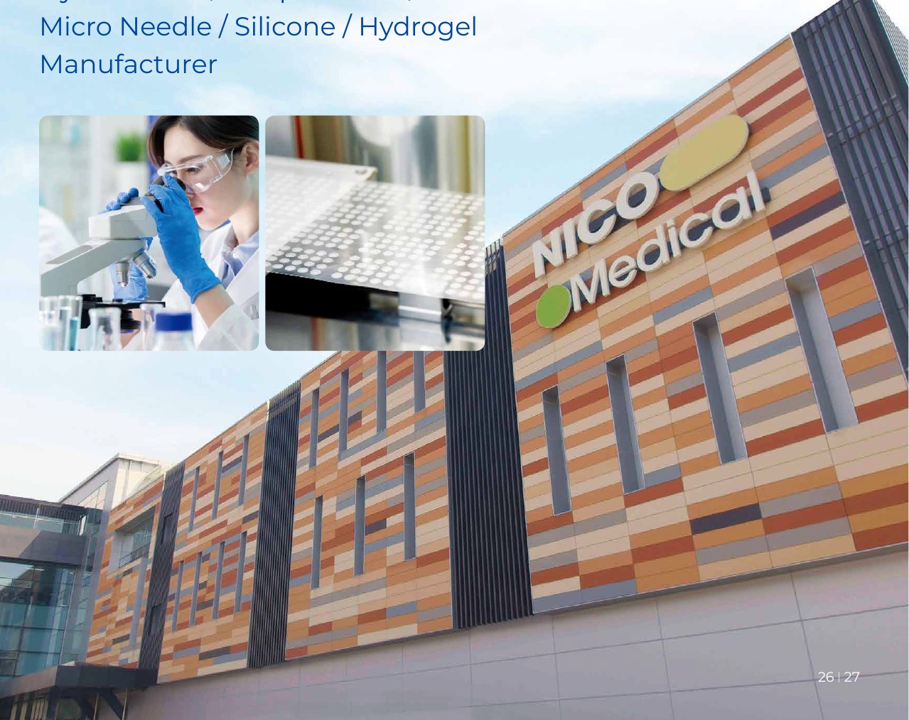 Nico Medical research, production and factory facilities