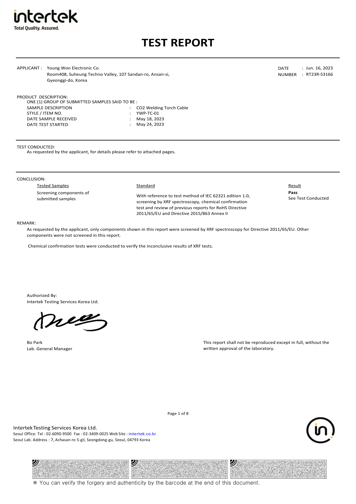 RoHS Test Report