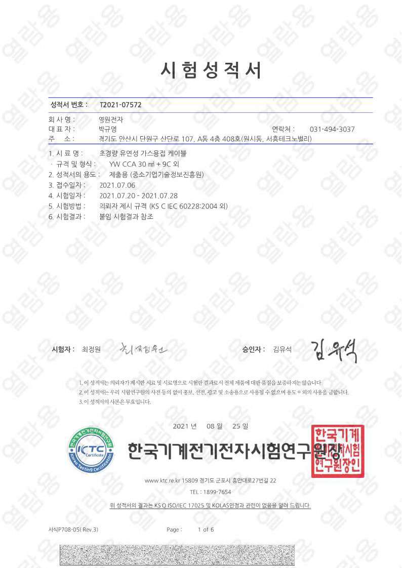 Electrical Test Report